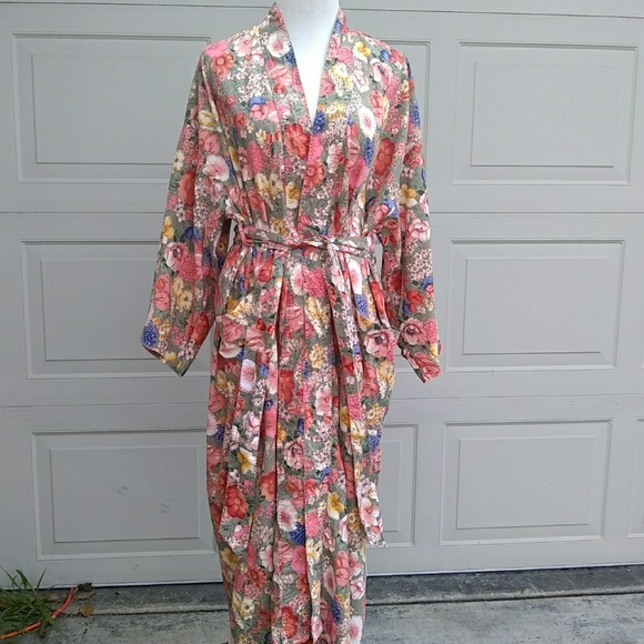 Dior Other - Vintage Christian Dior Floral Cotton Robe - 80s